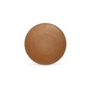 Flacher Teller Ovio aus Porzellan, 21 cm, dunkelbraun