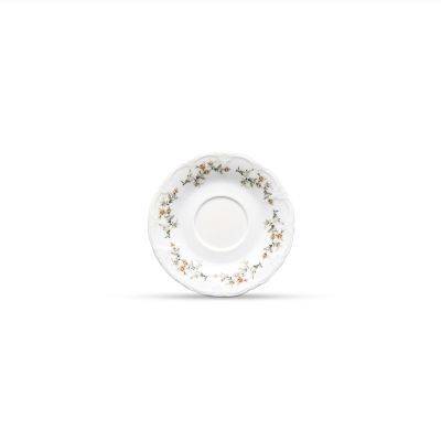 Untertasse braunes Blumen Retro, 16,5 cm