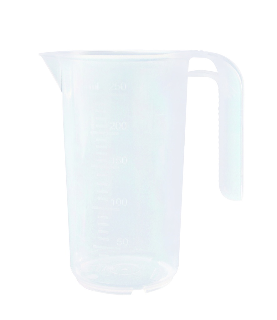[200010] Meßbecher aus Polypropylen, 0,25 l, natur