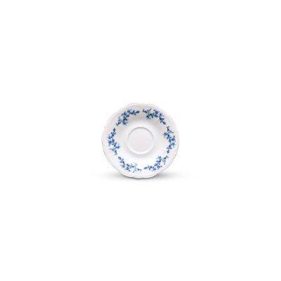 [741096] Mokka-Untertasse blaue Blume Retro, 12 cm