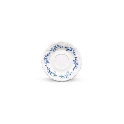 [741098] Untertasse blaue Blume Retro, 16,5 cm