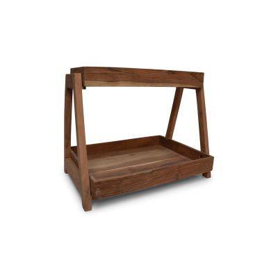 [764630] Serviertablett mit Gestell Natur Venna, 58 x 40 x 46 cm