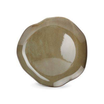 Teller Wander aus Porzellan, 25 cm, grün