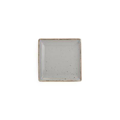 Teller Collect aus Porzellan, 11 x 11 cm, grau