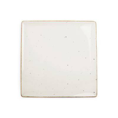 [740807] Platte Collect aus Porzellan, 25,5 x 25,5 cm, elfenbein