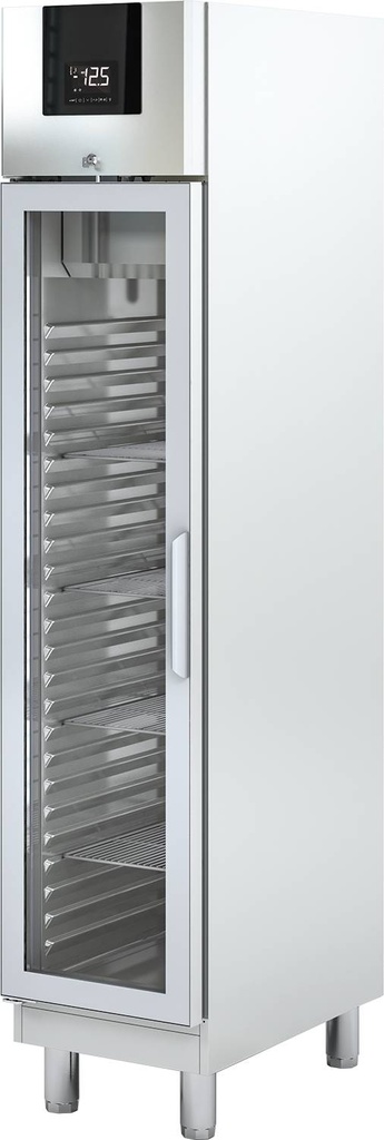 [50360] KBS Edelstahl-Tiefkühlschrank mit Glastür TKU 359 G