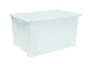 Stapelbehälter aus HDPE, 640 x 440 x 330 mm, weiß