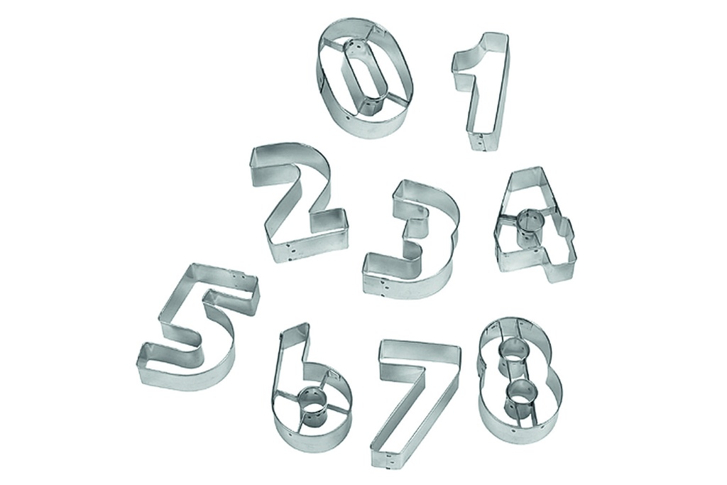 Ausstecher-Set aus Weißblech, 28 x 20 cm, 9 Stück