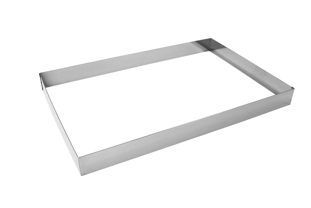 [155399] Schnitten-Backrahmen aus Edelstahl, 380 x 580 x 50 mm