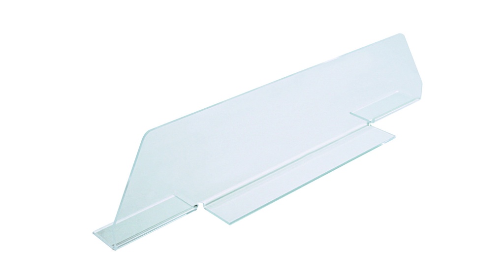 Thekenabtrennung aus Acryl, 700 x 170 mm, transparent