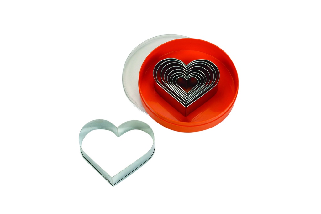 [199510] Ausstechersatz Herz, glatt, 9-tlg.