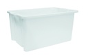 Stapelbehälter aus HDPE, 740 x 460 x 360 mm, weiß