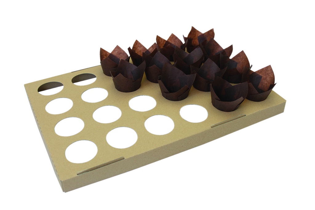 [122260] Muffinform-Verbund aus Papier, 580 x 390 x 35 mm