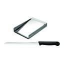 Brezel-Schneide-Set aus Edelstahl, 310 × 125 mm