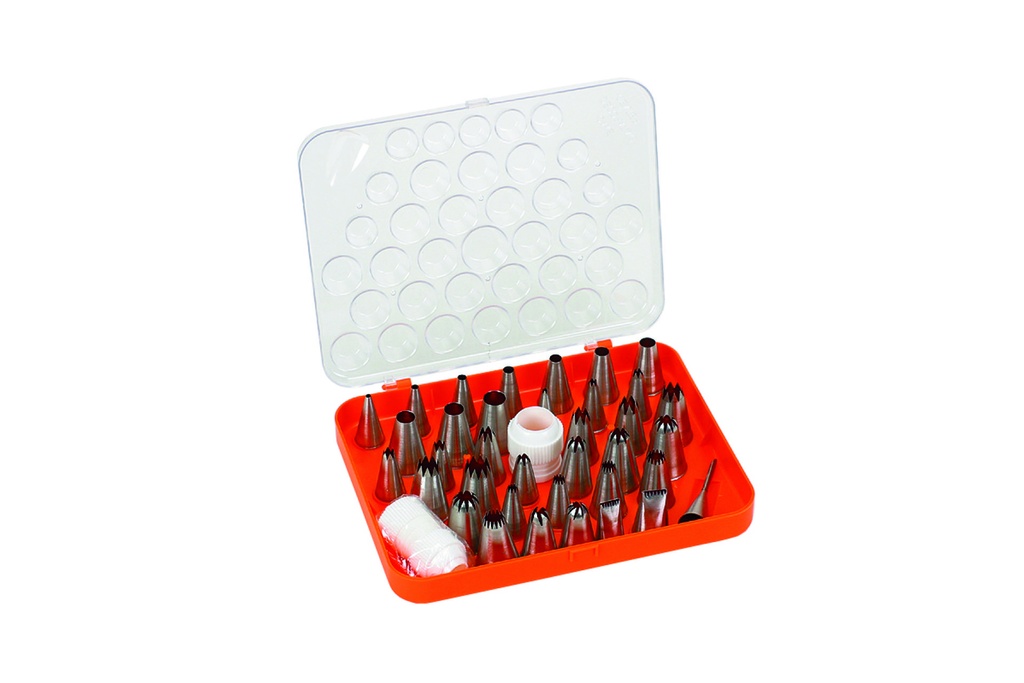 Spritztüllen-Set, Edelstahl, 38-teilig