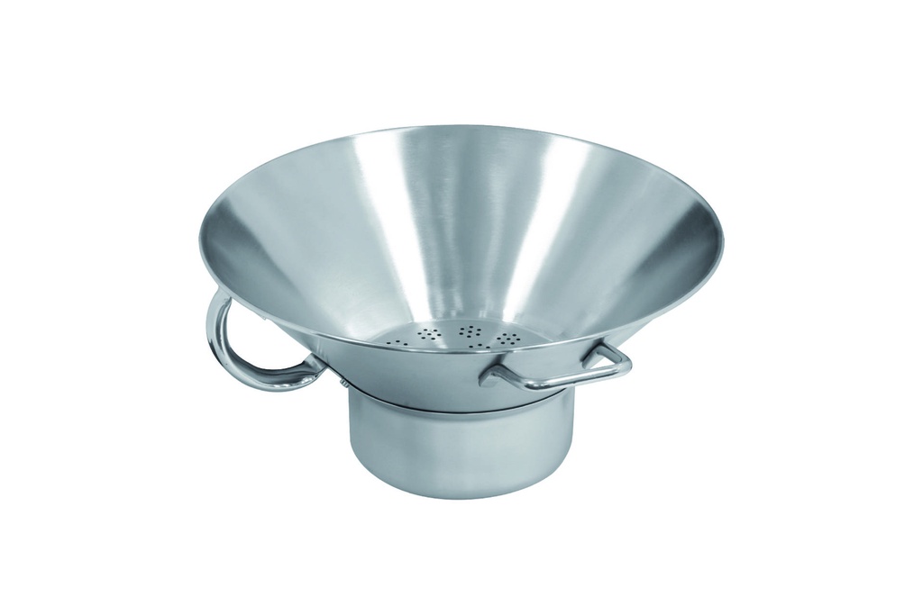 [198891] Pommes Frites Abtropfschüssel aus Edelstahl, Ø 400 mm