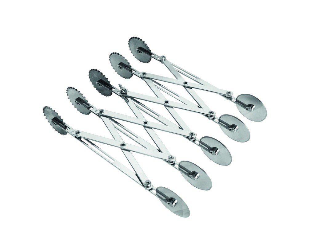 Teigschneider aus Edelstahl, 5 Rädchen