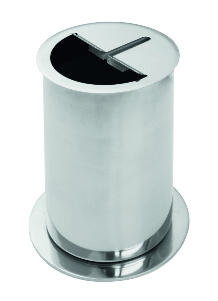 Messer-Abstreifbehälter aus Edelstahl, 180 x 130 mm