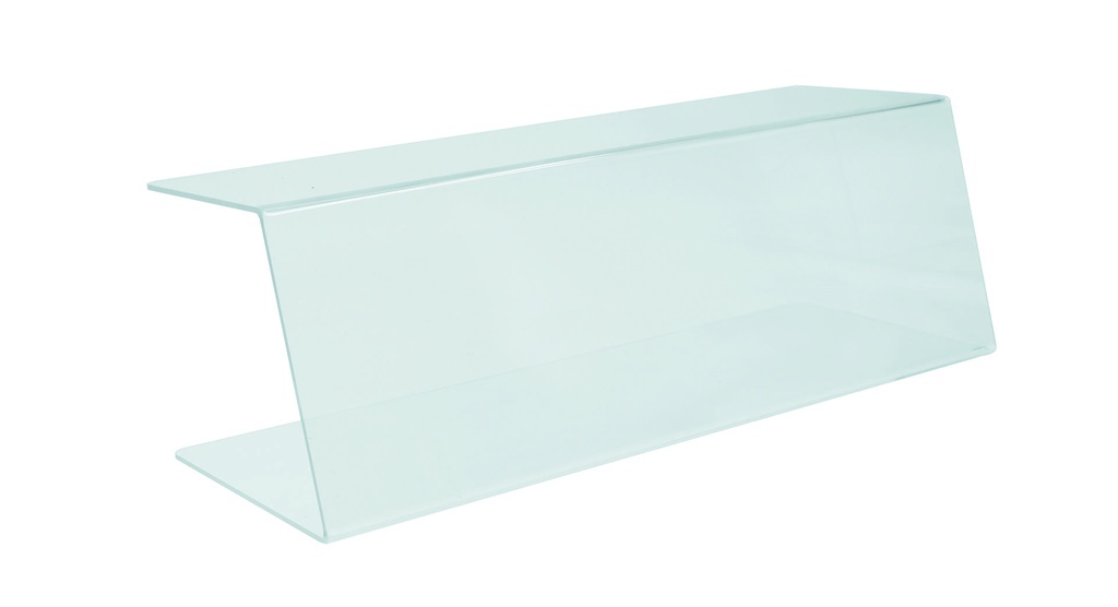 Thekenaufsteller aus Acryl, 600 x 220 x 200 mm