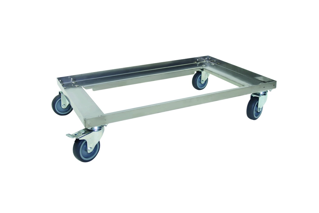 Fahrgestell Top-Box GN 1/1 aus Edelstahl, 620 x 420 mm
