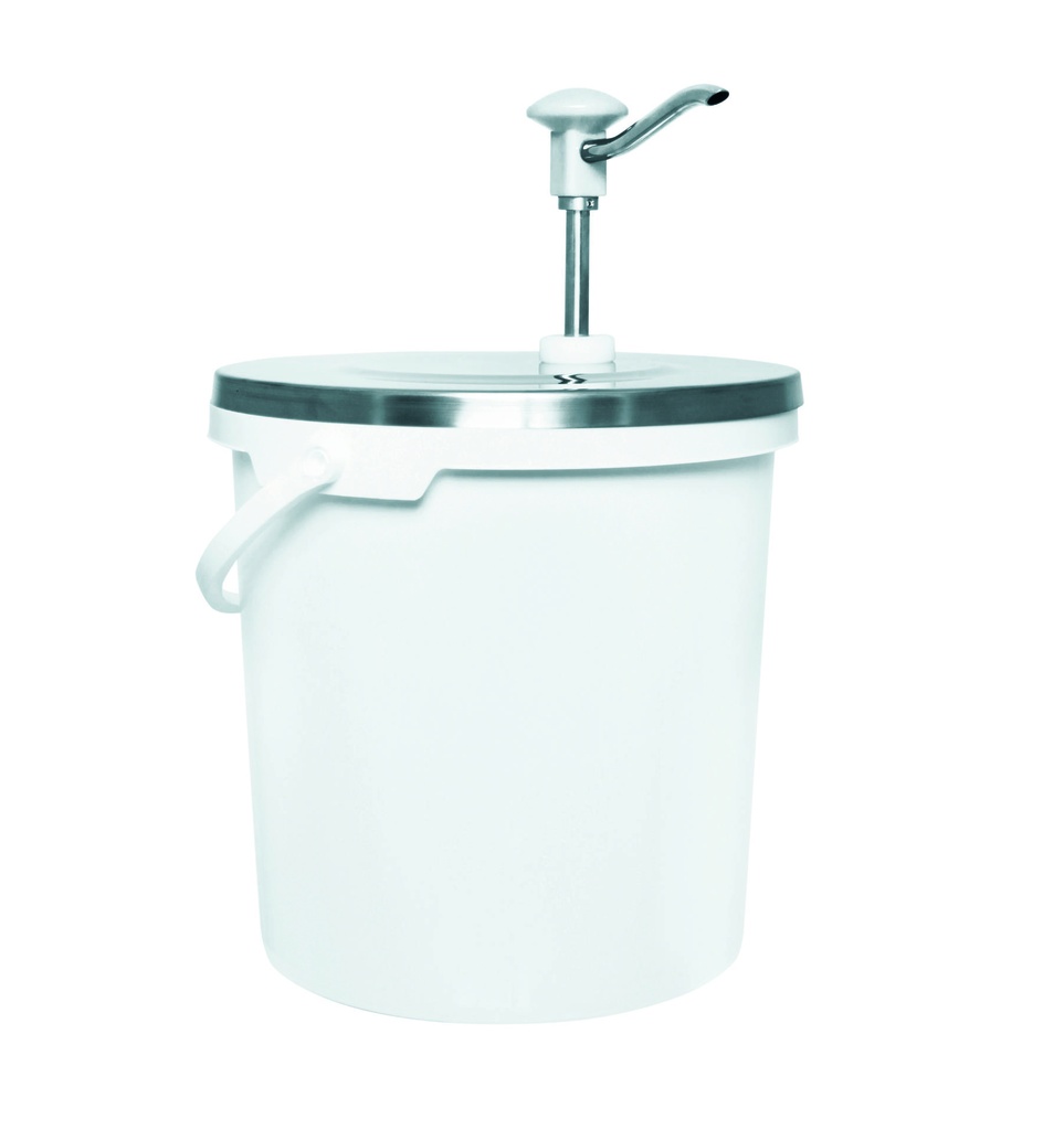 [152395] Druckknopf-Dosierspender aus Edelstahl, Ø 220 mm, 1 Stück