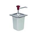 Druckknopf Dosierspender aus Edelstahl, 3 l, rot