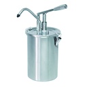 Hebel Dosierspender aus Edelstahl, Ø 180 mm, 4,5 Liter