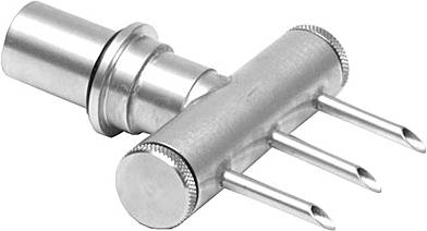 Dreifach-Tülle aus Edelstahl, 25 mm