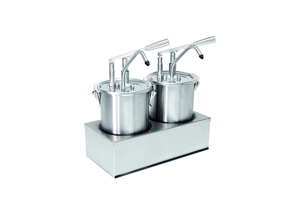 [152401] Hebel Dosierspender aus Edelstahl, 2 x 4,5 l