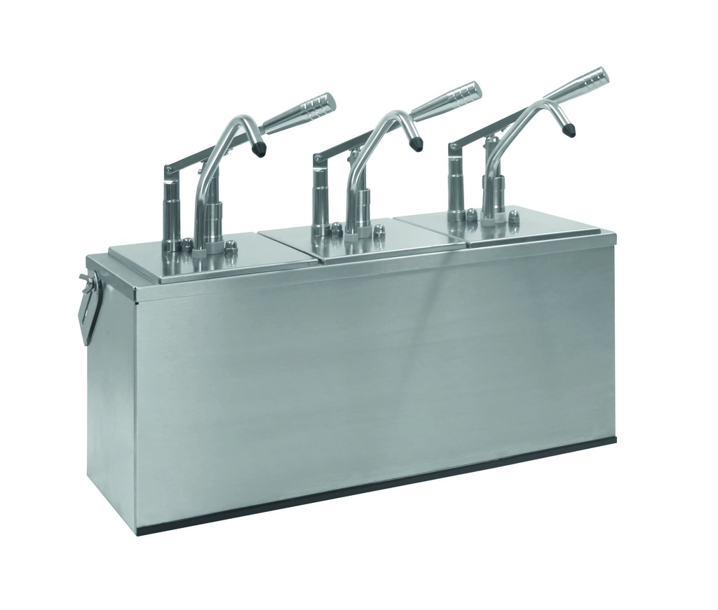 Hebel Dosierspender aus Edelstahl, 585 x 185 x 375 mm