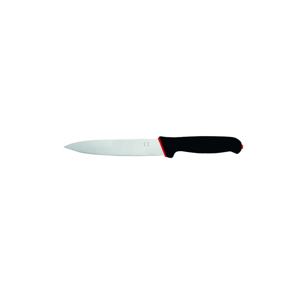 Gemüsemesser aus Kunststoff, 100 mm, schwarz-rot