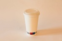 Kaffeebecher Ø90mm/400ml mit Deckel CPLA weiß / weiß / 1000 Stk.