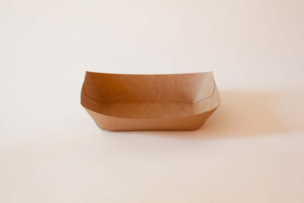 Foodtray L Hartpapier 125x75x45mm Braun 1000 Stk.