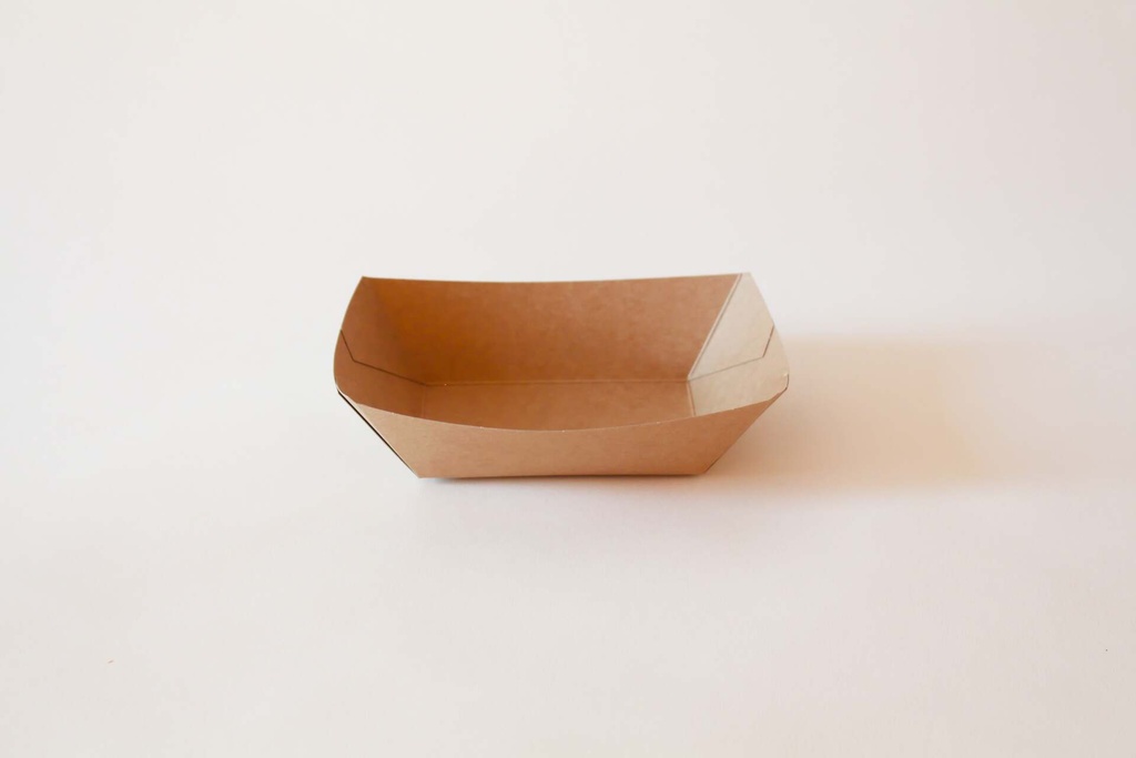 Foodtray M Hartpapier 105x70x45mm Braun 1000 Stk.