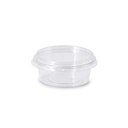 Dressingbecher PLA Ø70 mm/80 ml – 2.000 Stück mit Deckel rPET / Transparent / 1000 Stk.
