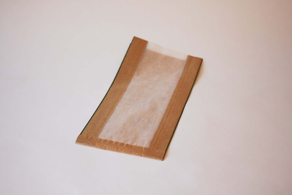 [168140] Sichtstreifenbeutel – 16+7×31 cm, 1000 Stk.