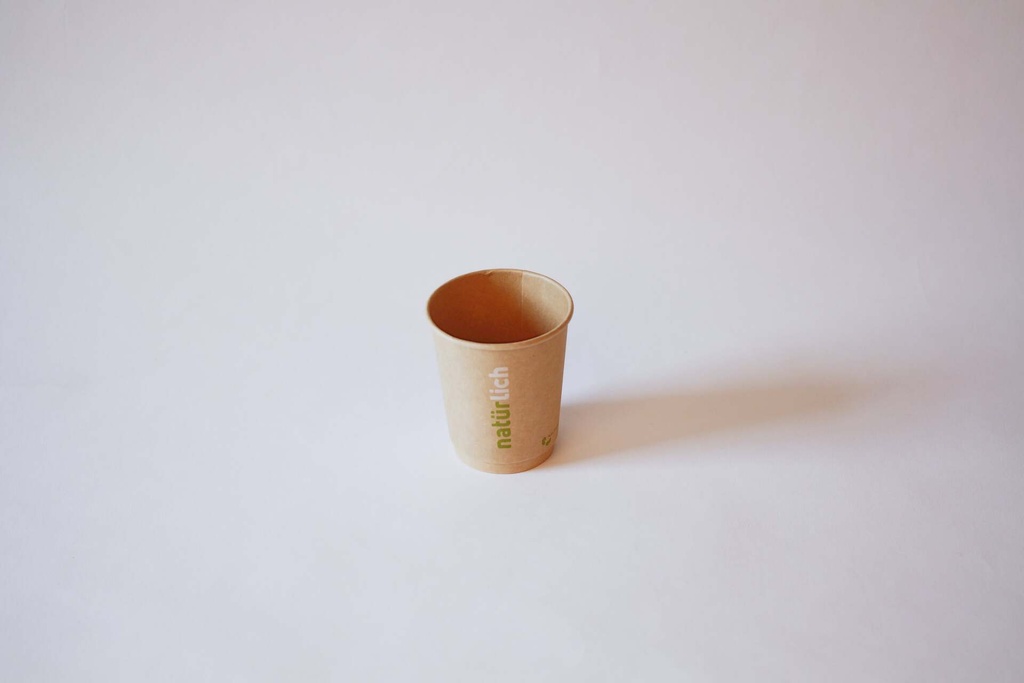 [493910] Kaffeebecher Ø80 mm 200 ml – 500 Stück, braun ohne Deckel / braun / 500 Stk.