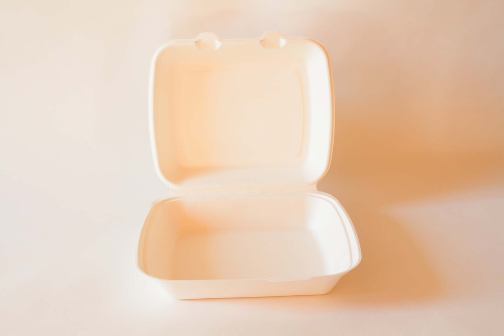 [621280] Bagasse Menübox ungeteilt 240x200x80mm Weiß, 200 Stk.