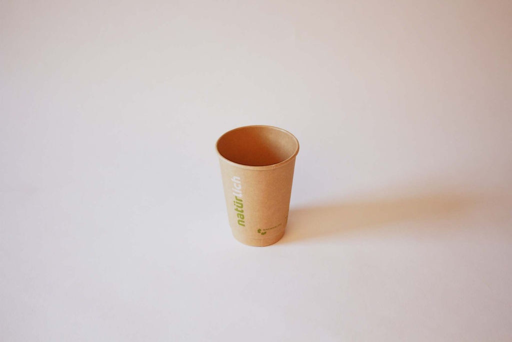 [493920 421900] Kaffeebecher Ø90 mm 300 ml – 500 Stück, braun mit Bagassedeckel / braun / 1000 Stk.