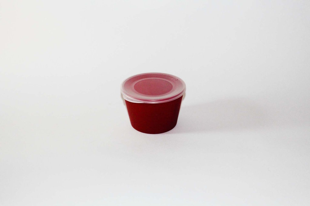 Multi Cup Ø120x80mm/480ml mit Deckel / granatrot / 48 Stk.