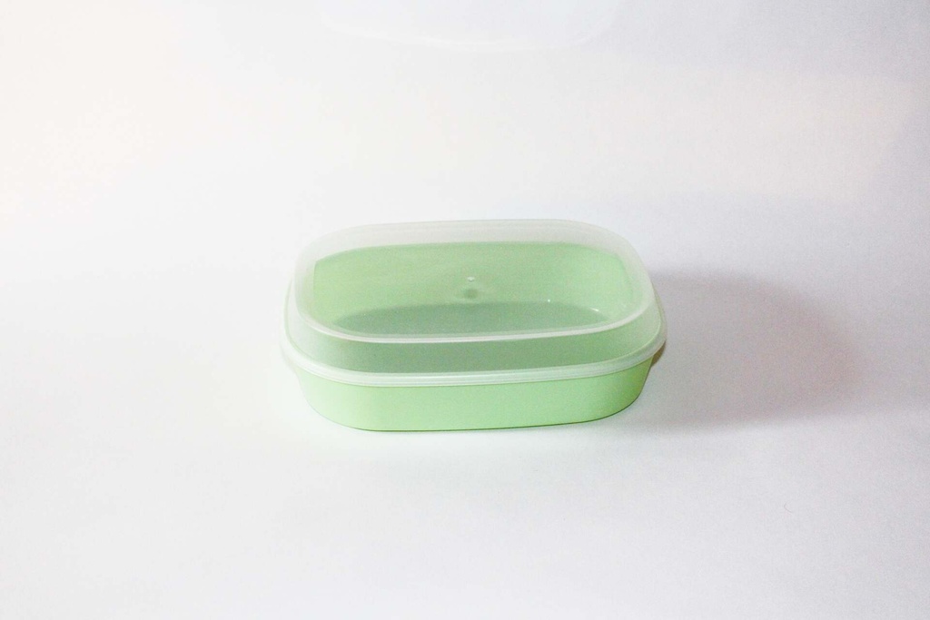 Menübox ungeteilt 236x181x47mm mit Deckel / avocadogrün / 48 Stk.