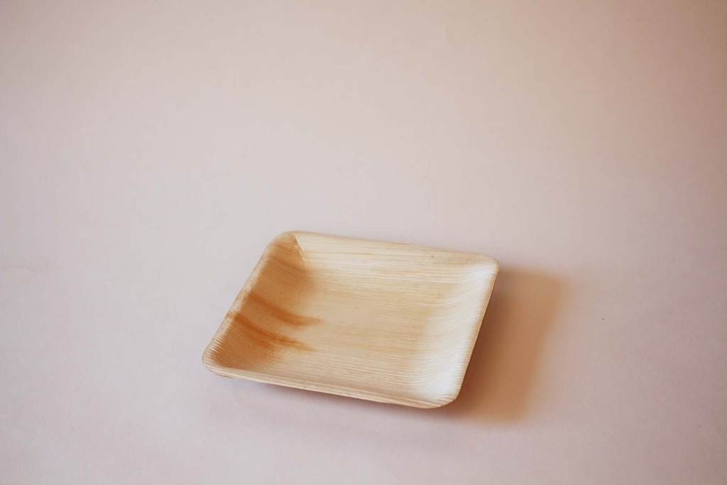 Teller Palmblatt eckig 18×18 cm – 200 Stück