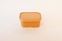 Rechteckschale 172x120x75mm / 1000ml Braun, 300 Stk. Hartpapier / mit Pappdeckel / 300 Stk.