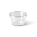 Dressingbecher rPET Ø75mm/80ml – 1000 Stück 2000 Stk. / mit Deckel PLA / Transparent