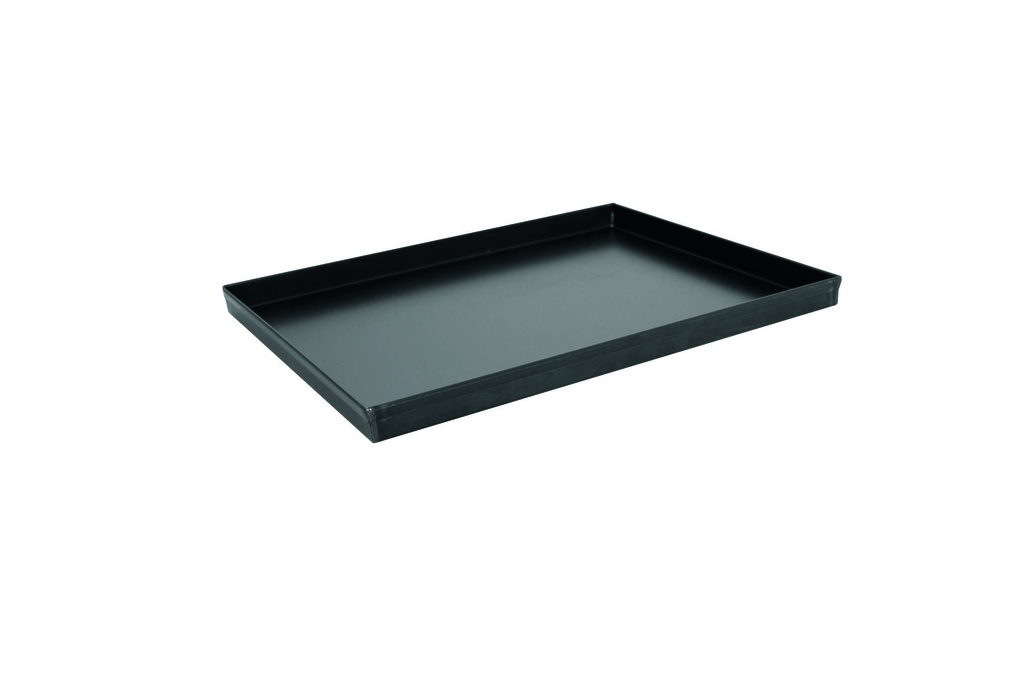 Pizzablech aus Blaustahl, 400 x 300 x 25 mm