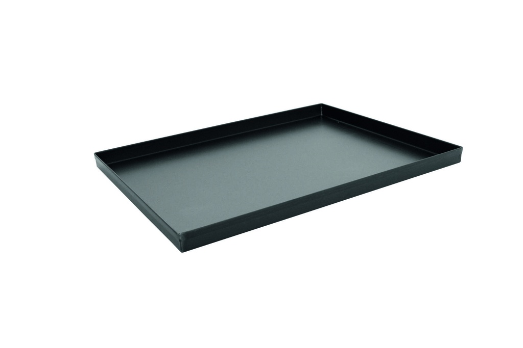 Pizzablech aus Blaustahl, 500 x 350 x 25 mm