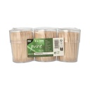 10 x 1500 Zahnstocher, Holz "pure" rund 6,7 cm im Spender