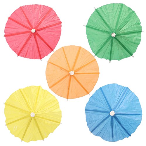 [10062] 12 x 144 Deko-Picker 10 cm farbig sortiert "Eisschirmchen uni"