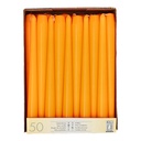 2 x 50 Leuchterkerzen Ø 2,2 cm · 25 cm orange