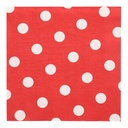 10 x 20 Servietten, 3-lagig 1/4-Falz 40 cm x 40 cm rot "Dots"